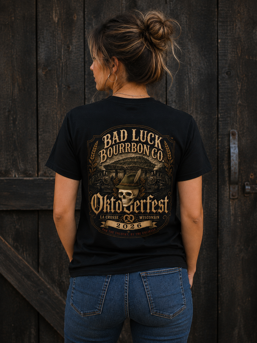 Bad Luck Bourbon Co. Oktoberfest USA Tee