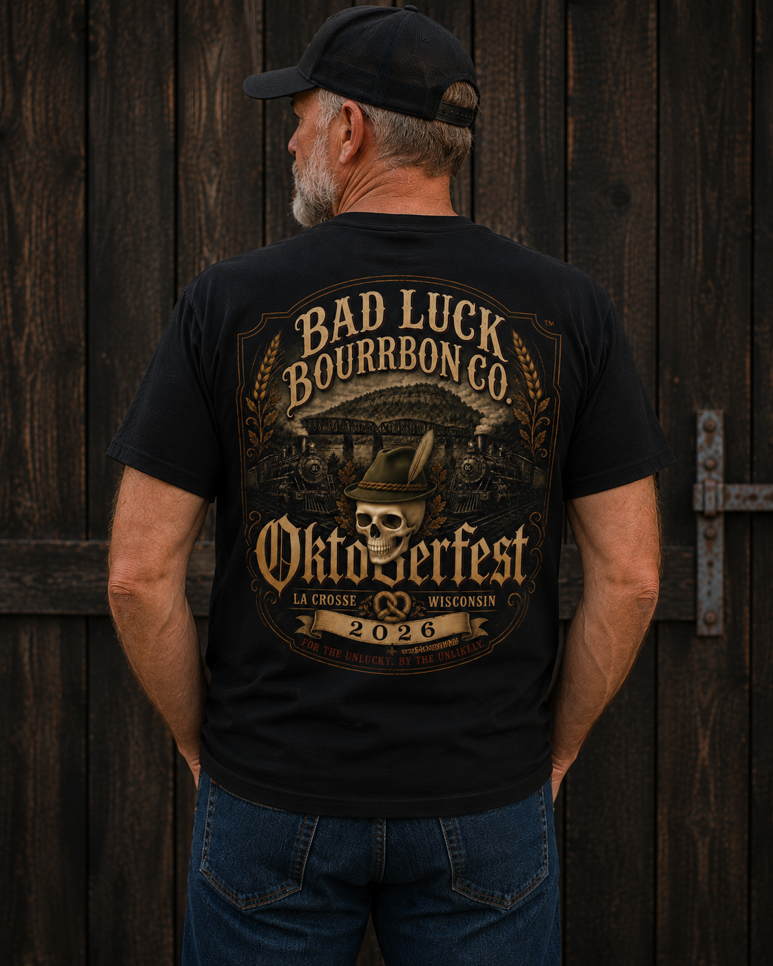 Bad Luck Bourbon Co. Oktoberfest USA Tee