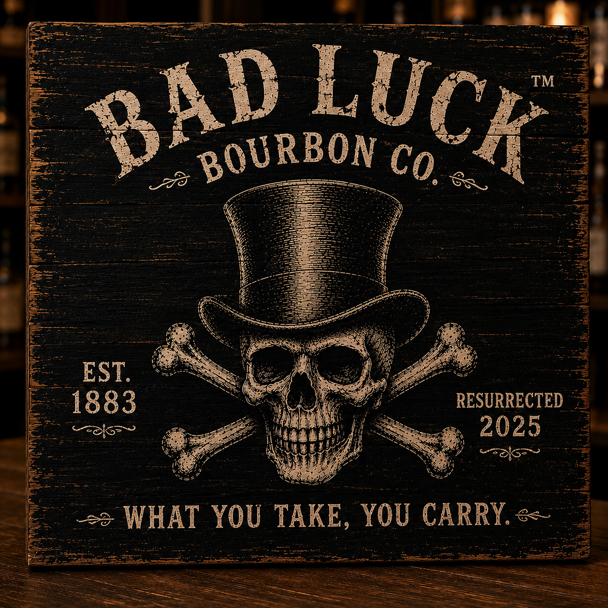 Bad Luck Bourbon Co. Flagship Sign Wall Art