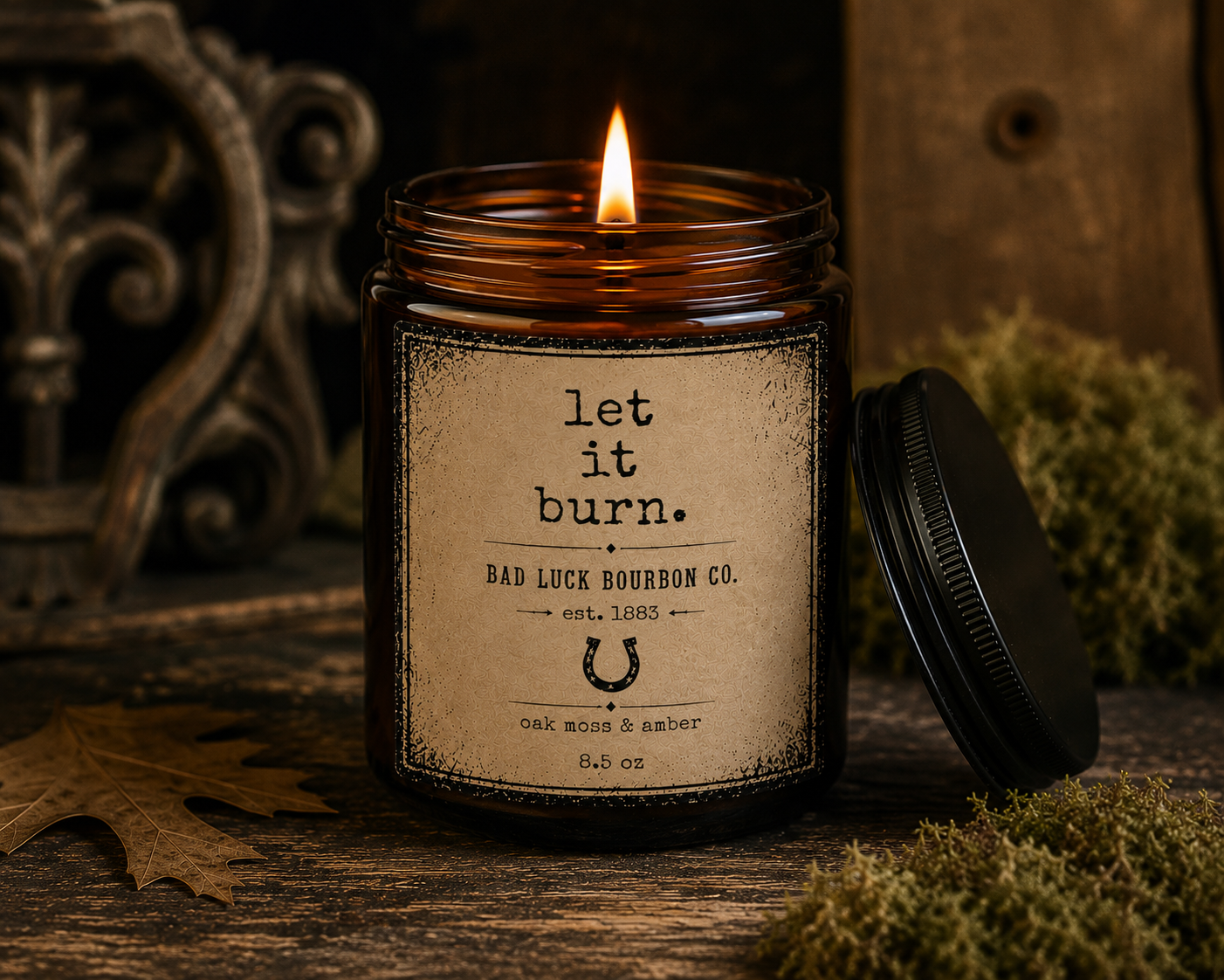 Let It Burn | Oak Moss & Amber Candle