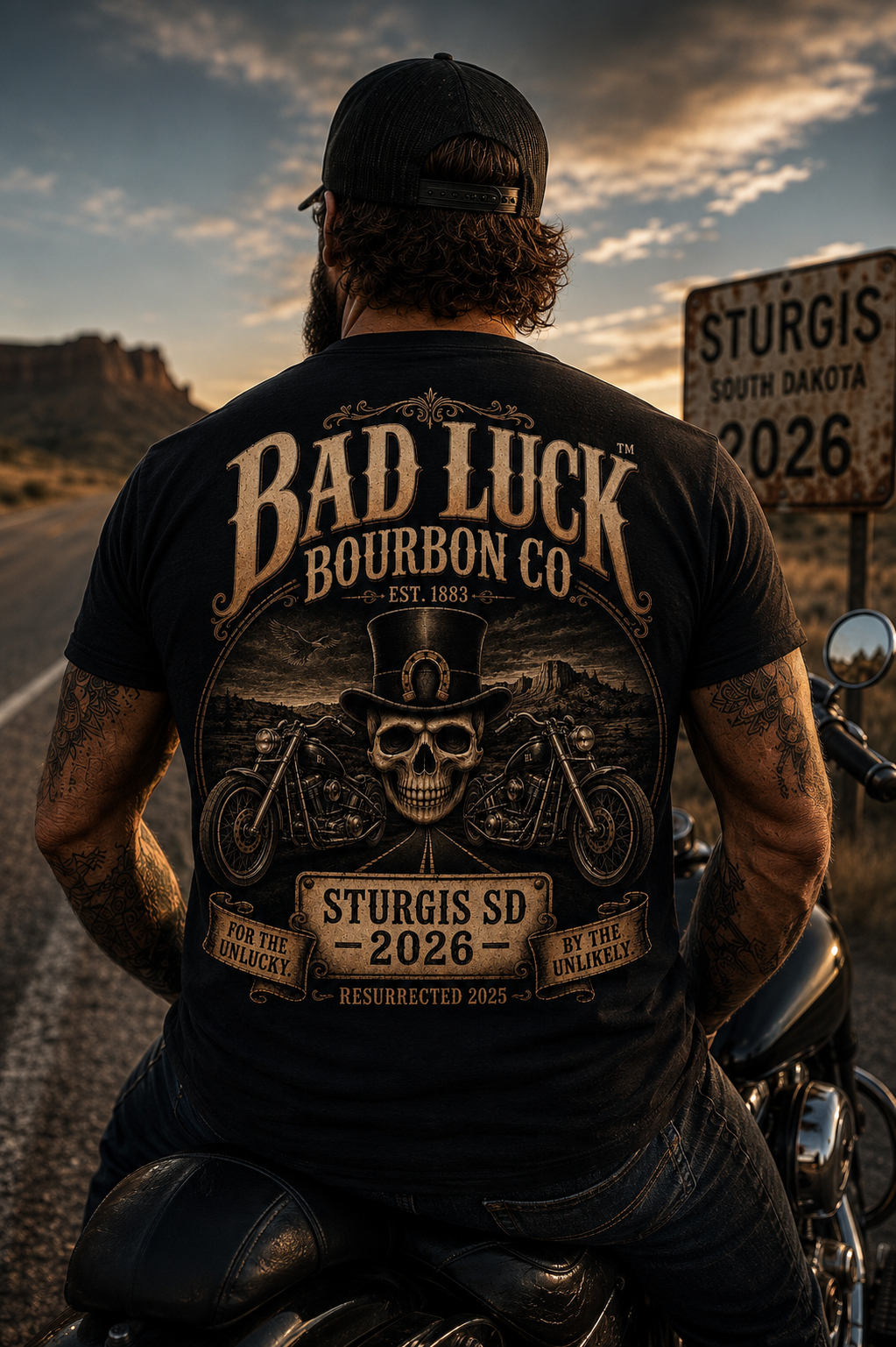 Bad Luck Bourbon Co.™ Sturgis 2026 Limited Edition Tee