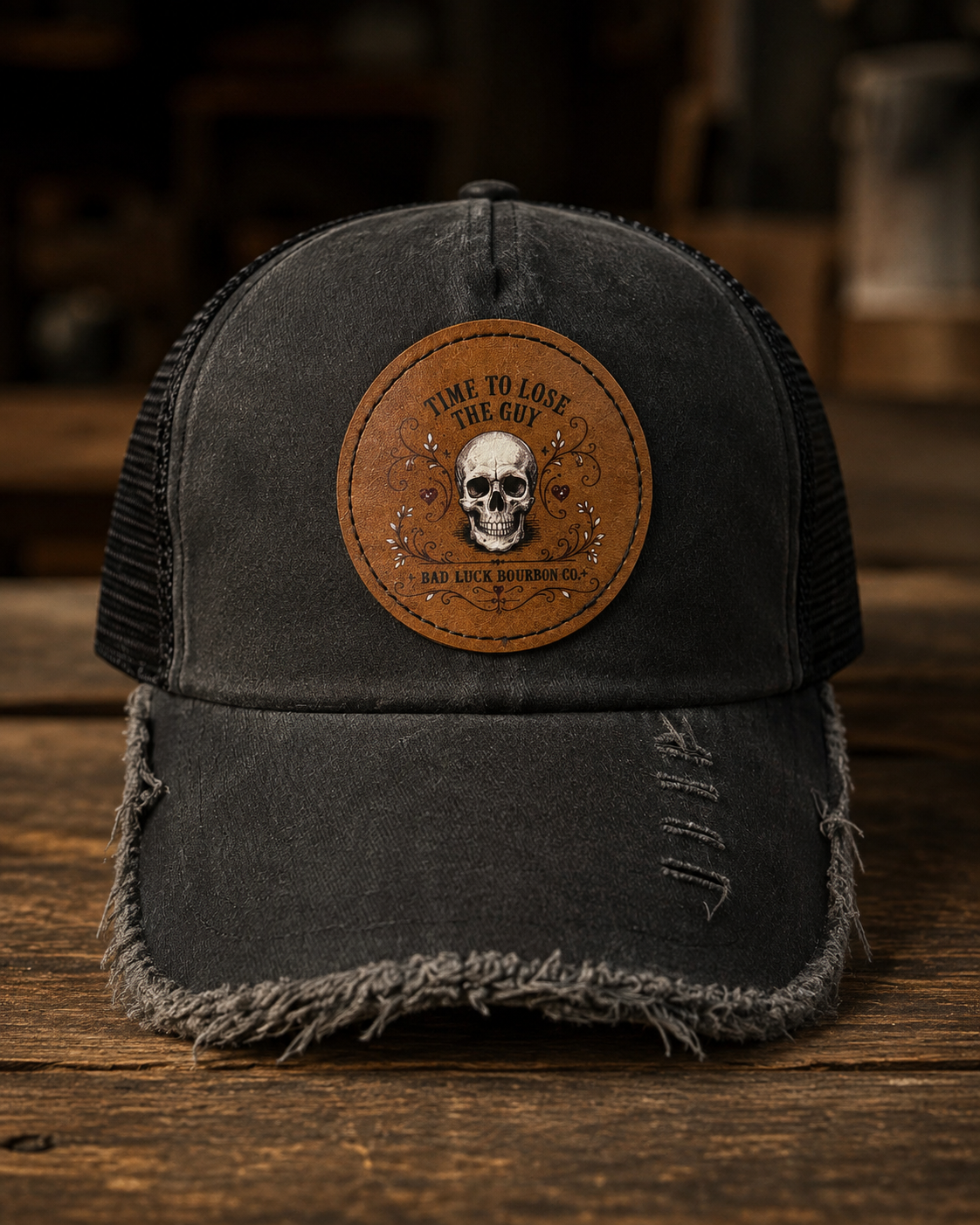 Time to Lose the Guy – Distressed Trucker Hat