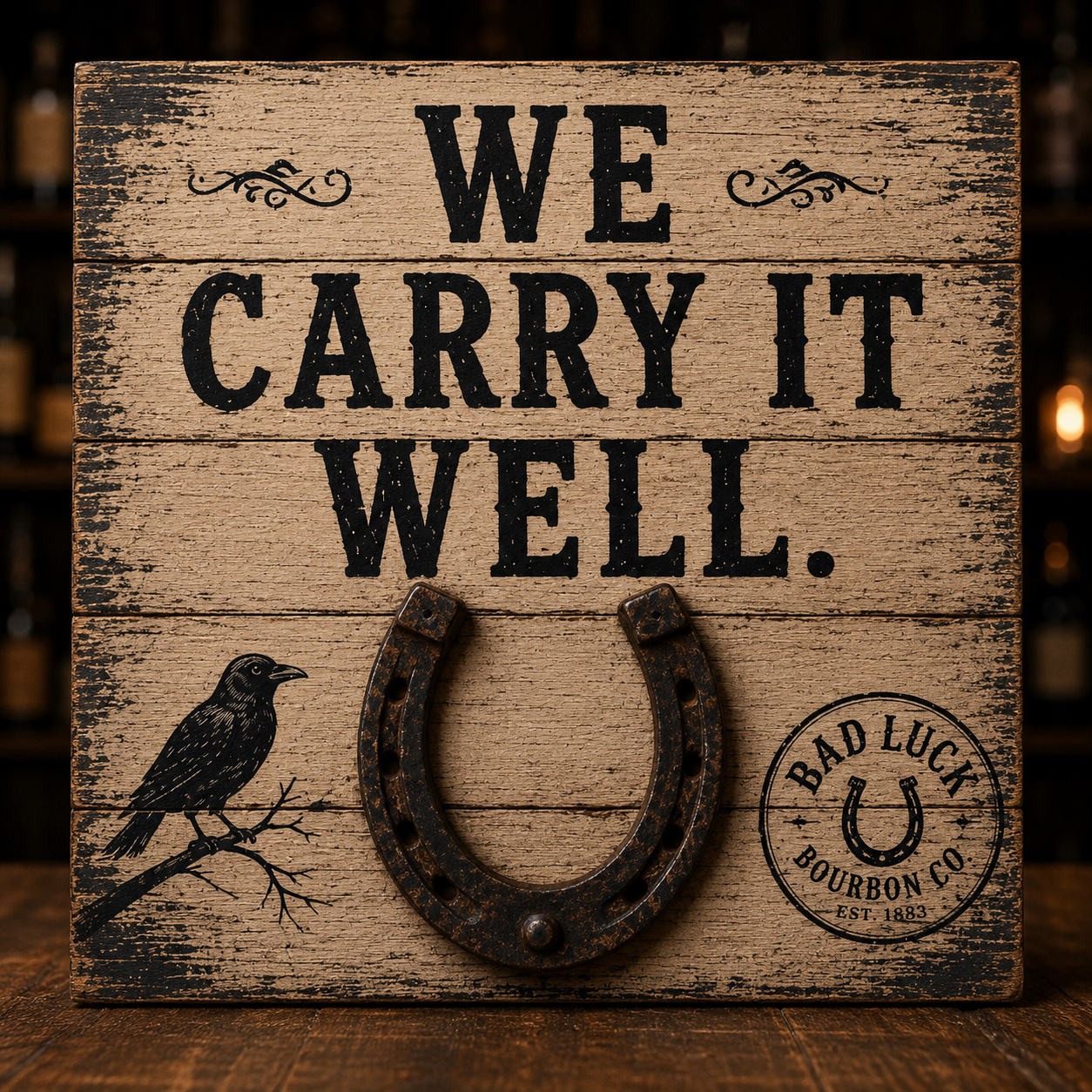 We Carry It Well – Handmade Horseshoe Wall Art